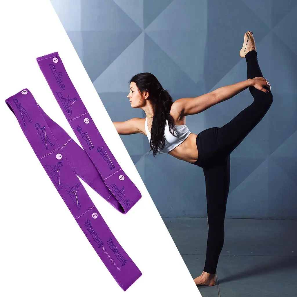 Yoga Elastic Pull Strap Belts Ballet Latin Dance Stretching Band Loop Resistance 