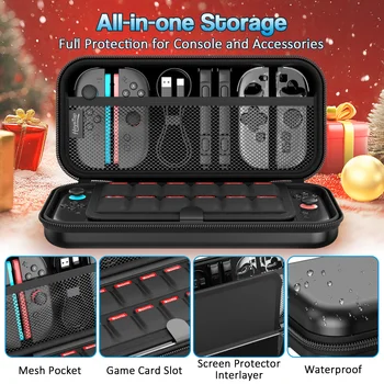 21 in 1 For Switch 2 Case Accessories Gift Pack, 2025 Switch 2 EVA Bundle Kit for Christmas, Halloween, Men Women Luxury Gift 2