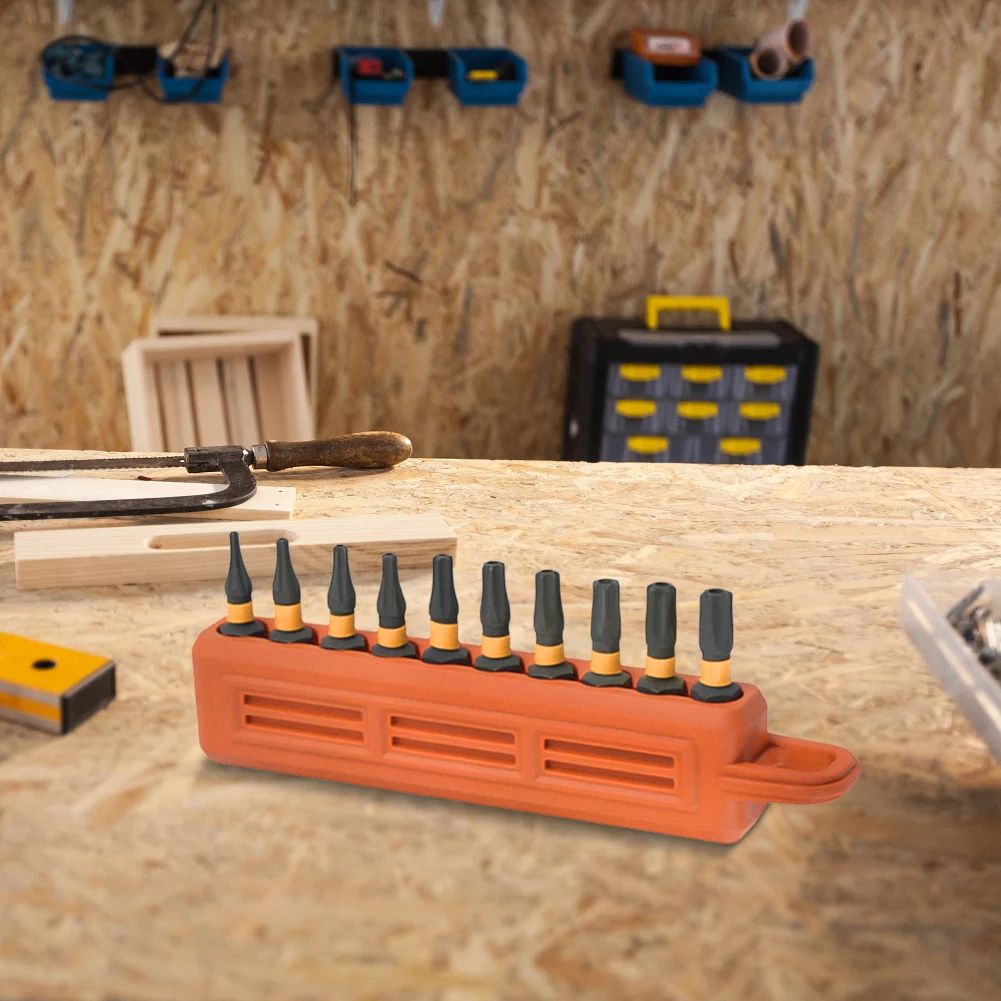 Screwdriver Bit Storage Organizer Screwdriver Bit Rack Plastic Drill Bits Storage Case Drill Bit Storage Clip for Men