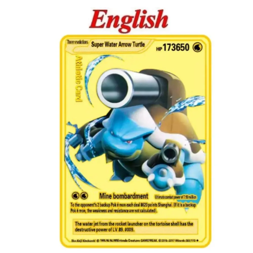 Cartes Pokemon En Metal hp En Anglais Brillantes Couleur Or Cadeau D Anniversaire Pour Enfants Arceus Vmax Yu Gi Oh Pikachu Charizard Aliexpress