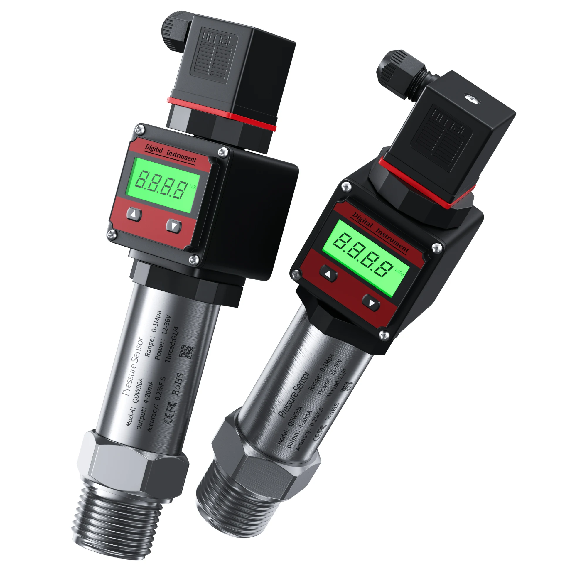 Digital Pressure Transmitter RS485 0-10V 4-20mA with 0-4bar 0-100bar 0-300bar LCD Pressure Transducer M20*1.5 Sensor pressure sensor