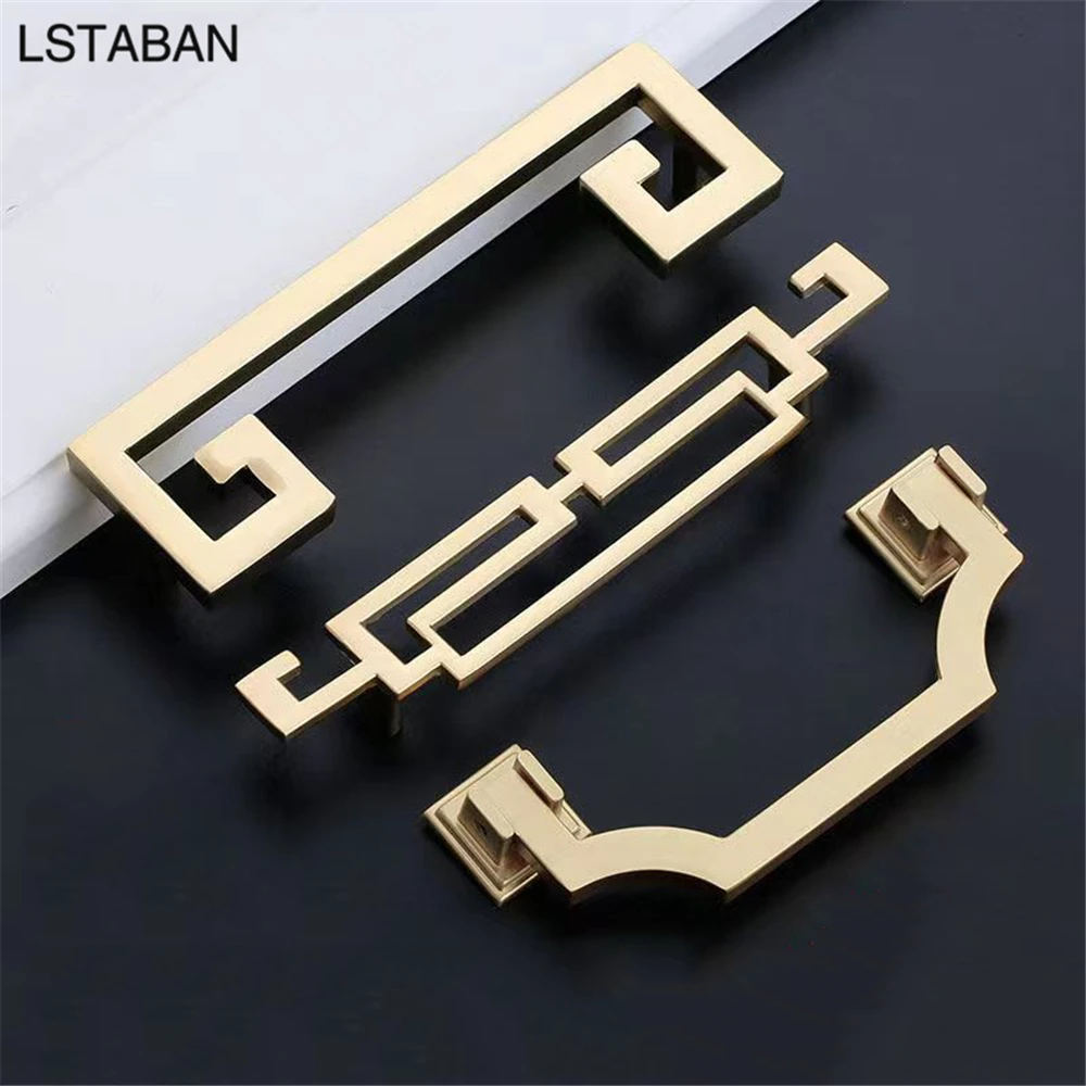 Luxury-Gold-Kitchen-Cabinet-Handles-Push-Pull-Door-Handle-Imitation ...