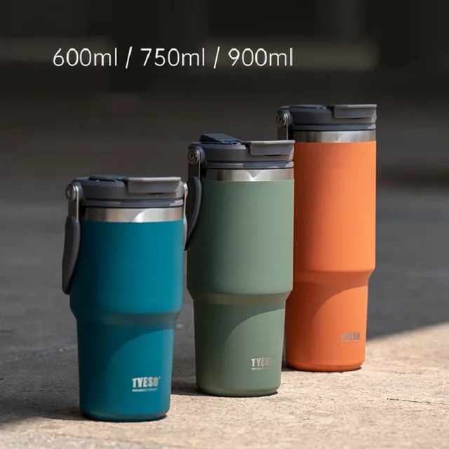 Tyeso Stainless Steel Coffee Cup Cold And Hot Double-layer Insulated Cup Tumbler Thermo Water Bottle Car Travel Mug Vacuum Cup 6