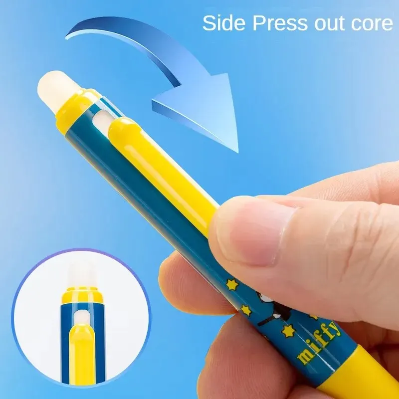 M&G 4pcs Hot Erasable Gel Pen Miffy Press Pen 0.5mm Black Student Cartoon Signature Pen Stationery 4