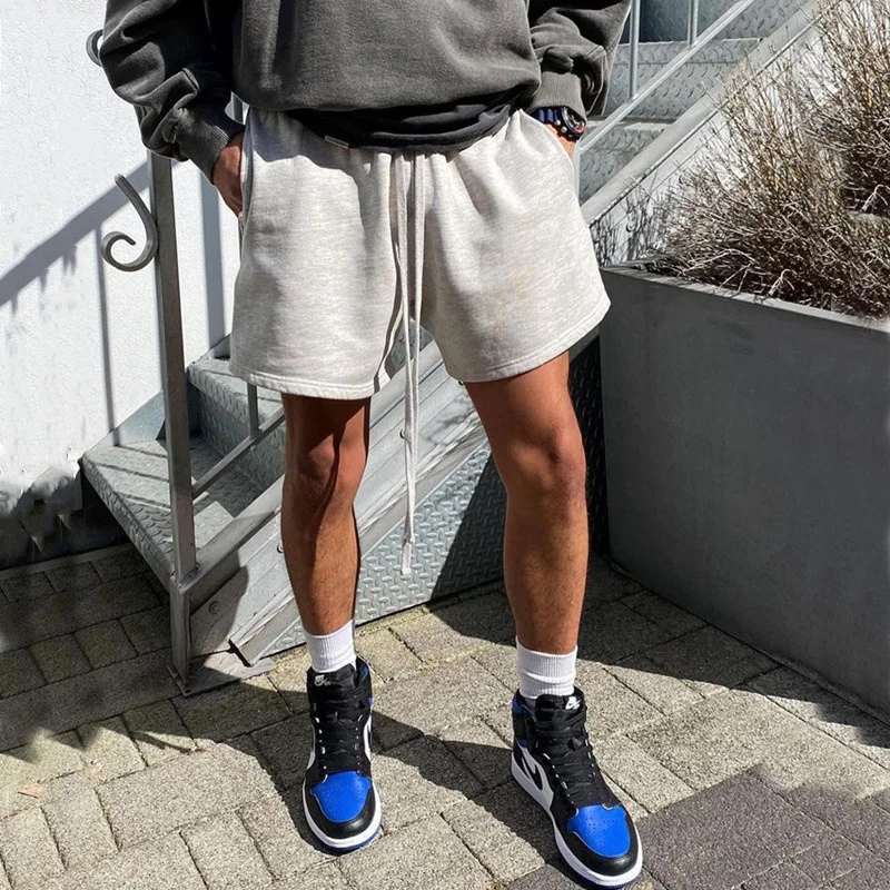 

New Hip-hop INS Trend Loose Running Shorts American Sports Shorts Men's Casual Breathable Solid Color Fitness Pants