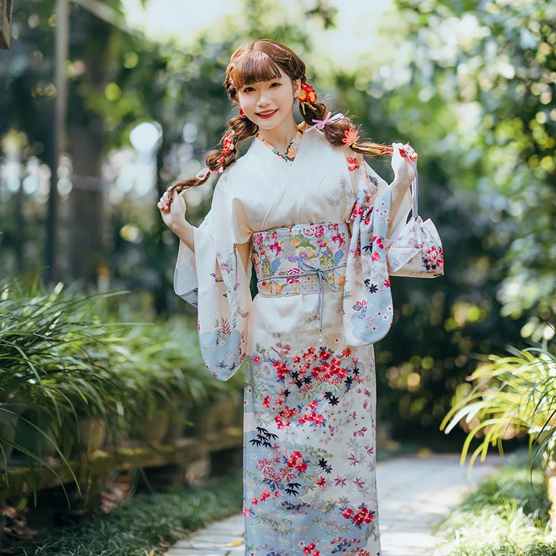 Japanese Kimono Dress For Women Traditional Formal Kimono Style Robe With  Retro Flower Design, Perfect For Stage Performances, Halloween And Ethnic  Occasions From Halunku, $39.65 | DHgate.Com
