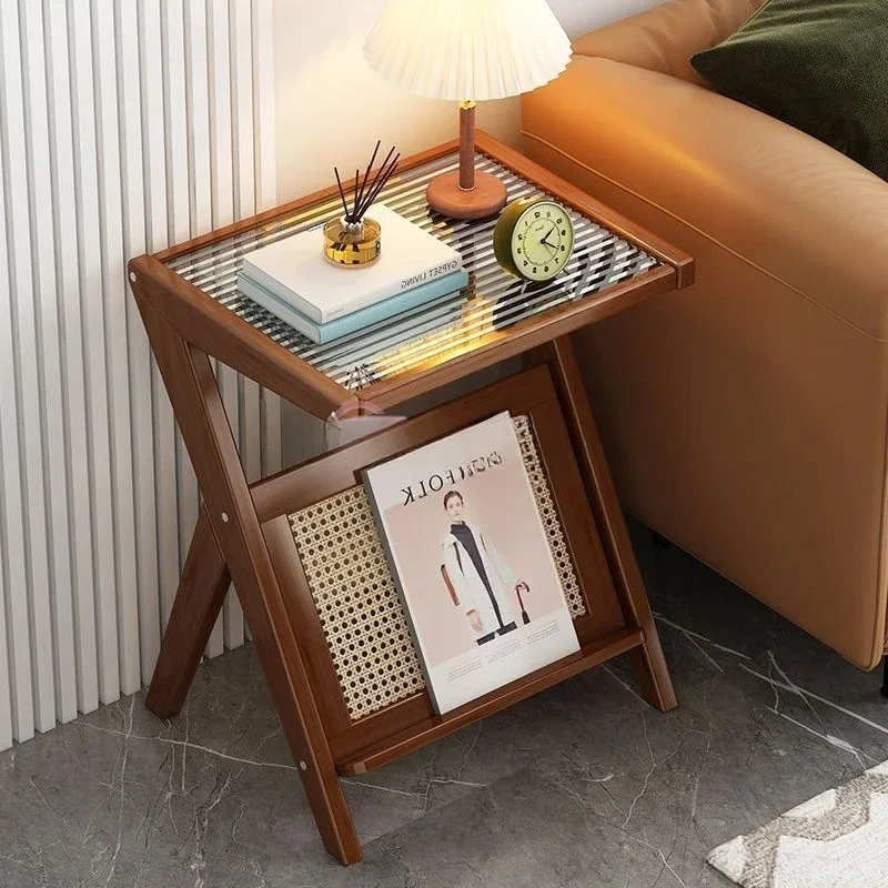 Bedside Glass Table Creatively Designed Corner Table Small Sofa Side Tea
