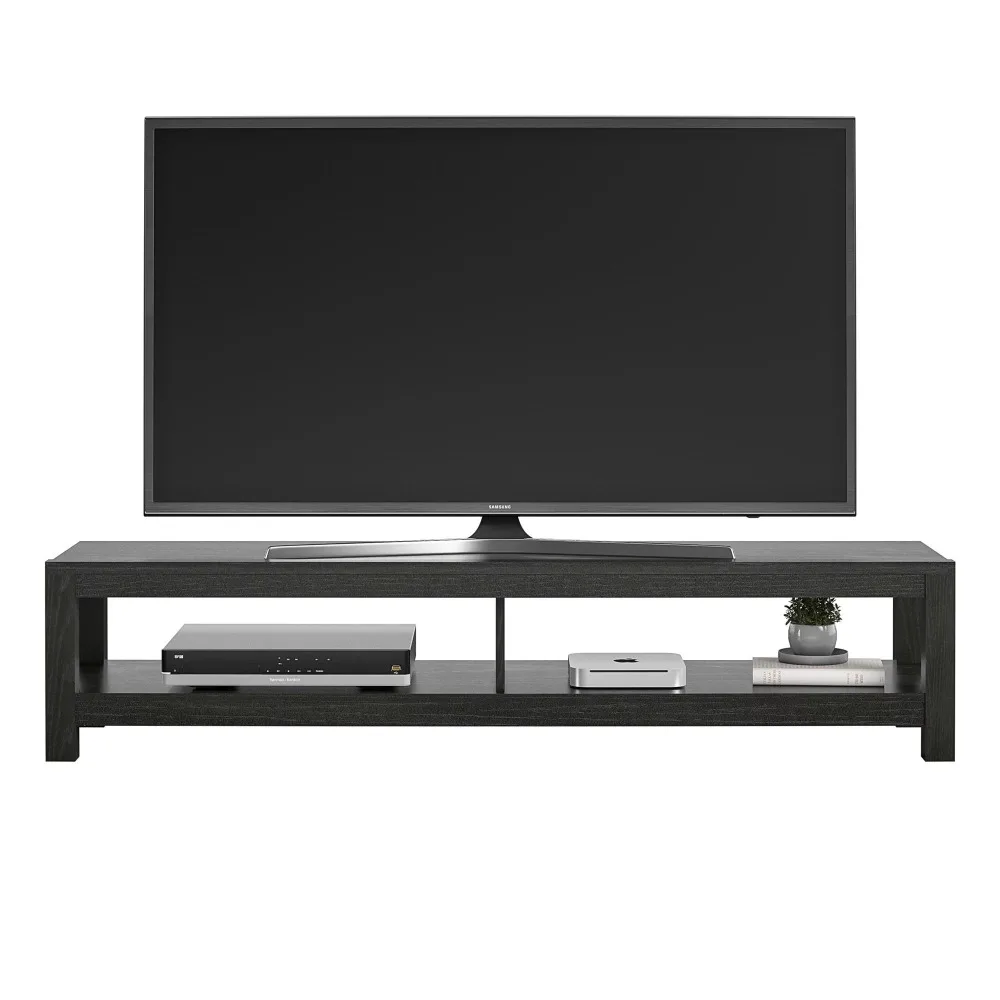 

Parsons TV Stand for TVs up to 65", Black Oak tv stand living room furniture tv stand cabinet