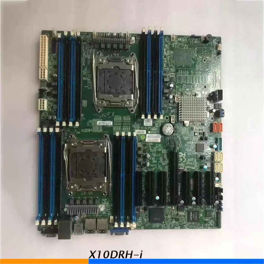 For Supermicro X10DRH i Server Motherboard E5 2600 v4 v3 Family Dual Port GbE LAN SATA3