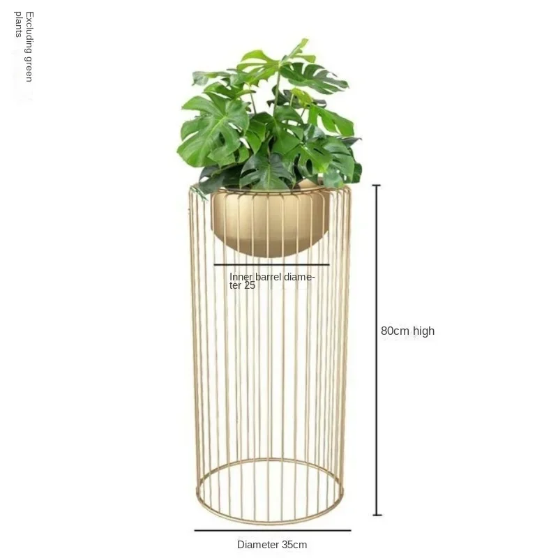 Gold Iron Flower Rack Indoor Vertical Plant Stand Living Room Balcony Elegant Flowerpot Holder Modern Home Decor