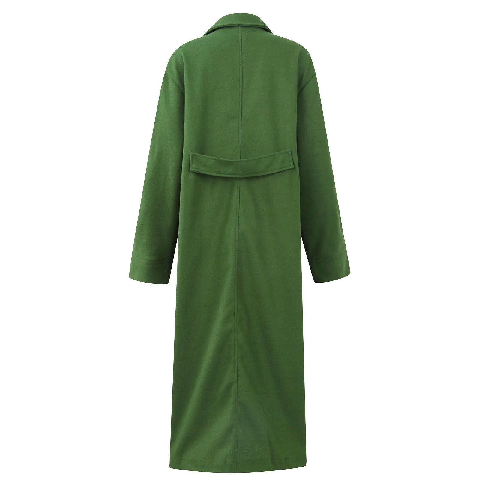 Coat Women Autumn Winter Long Sleeve Pocket Green Outwear Casual Loose Long Overcoat Women Vintage Button Cardigan Tops Jackets