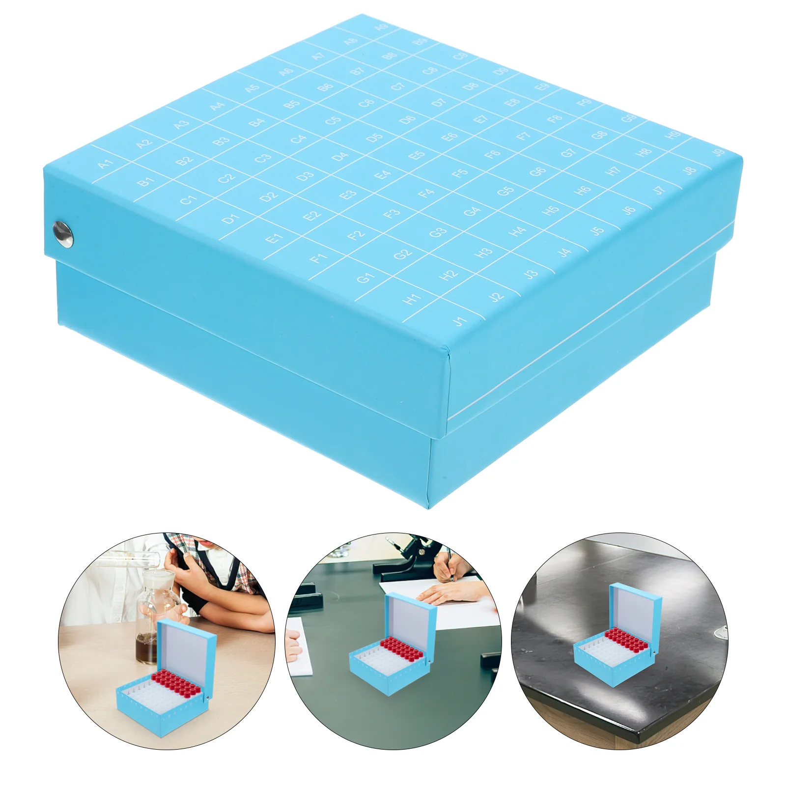 Tube Box Cryogenic Storage Holder for Microcentrifuge Bracket Freezer Paper Plastic
