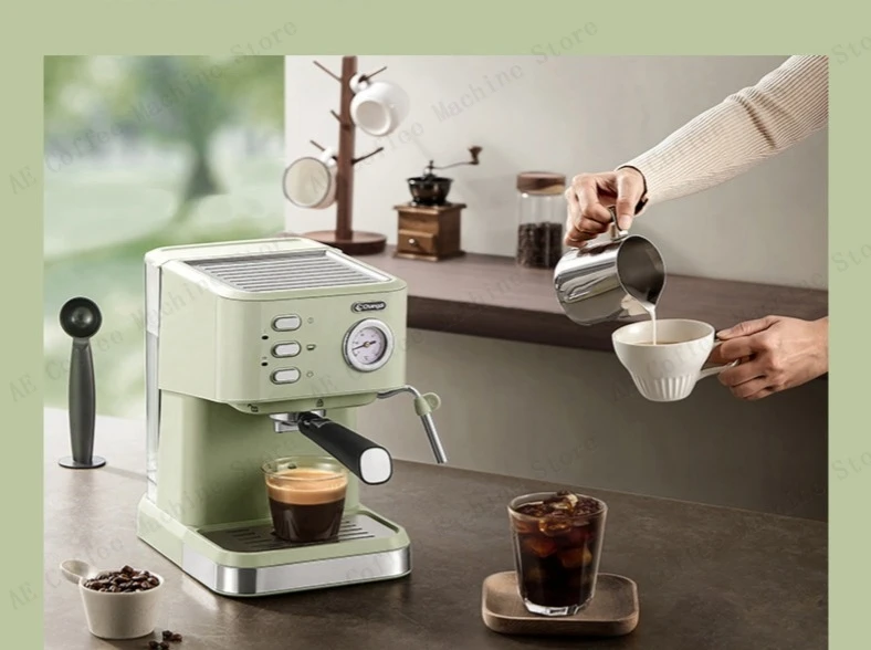 Description Picture 3 of itemHome Espresso Machine for Beginners Semi-automatic Espresso Machine Small Extraction Coffee Machine Steam Milk Frother Latté