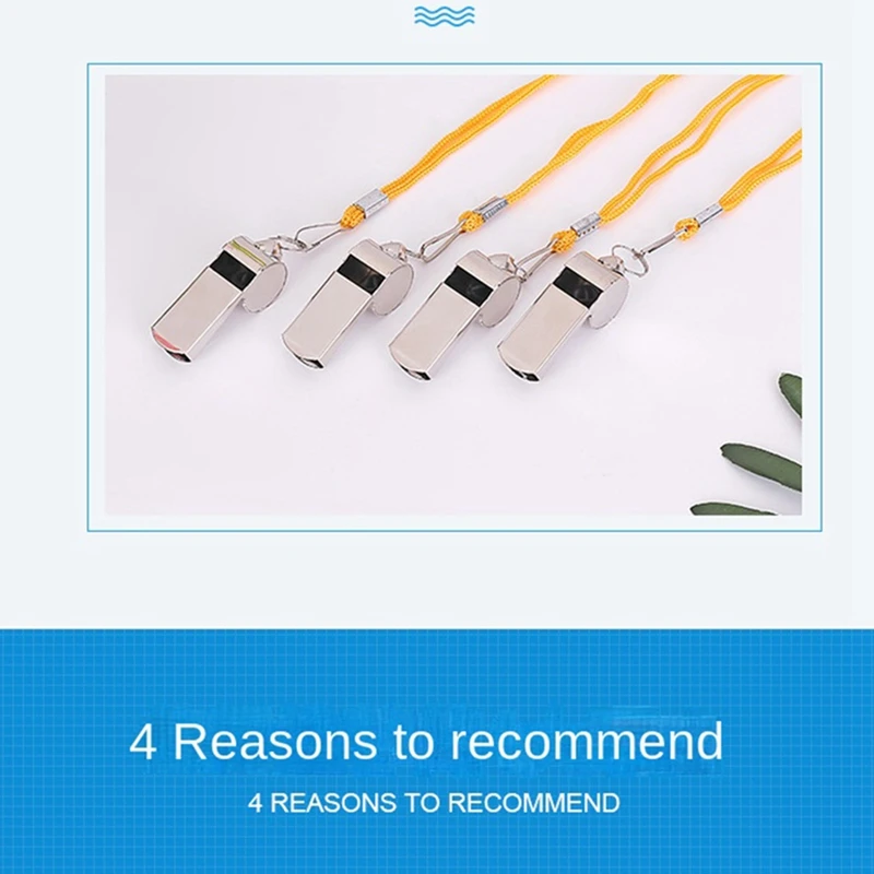 TOP Long Mouth Stainless Steel Whistle Referee Whistle Metal Stainless Steel Sports Sports Supplies