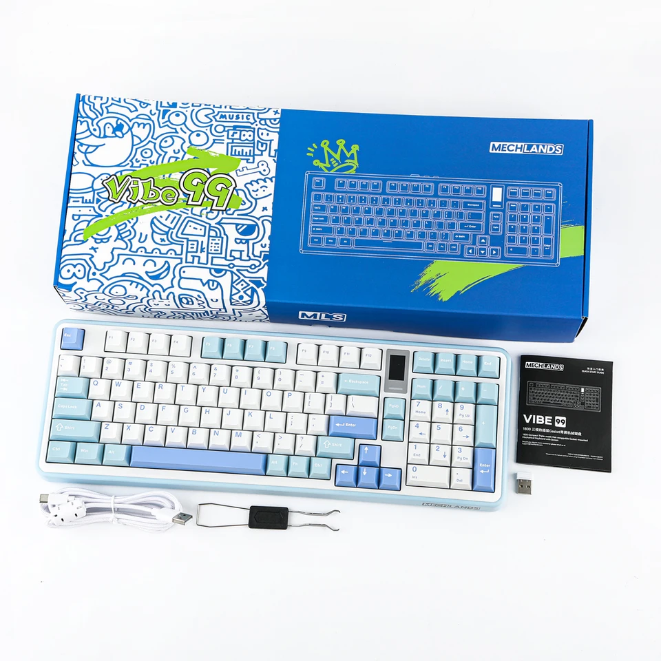 MechLands Vibe99 1800 レイアウト ガスケット搭載有線/Bluetooth/2.4