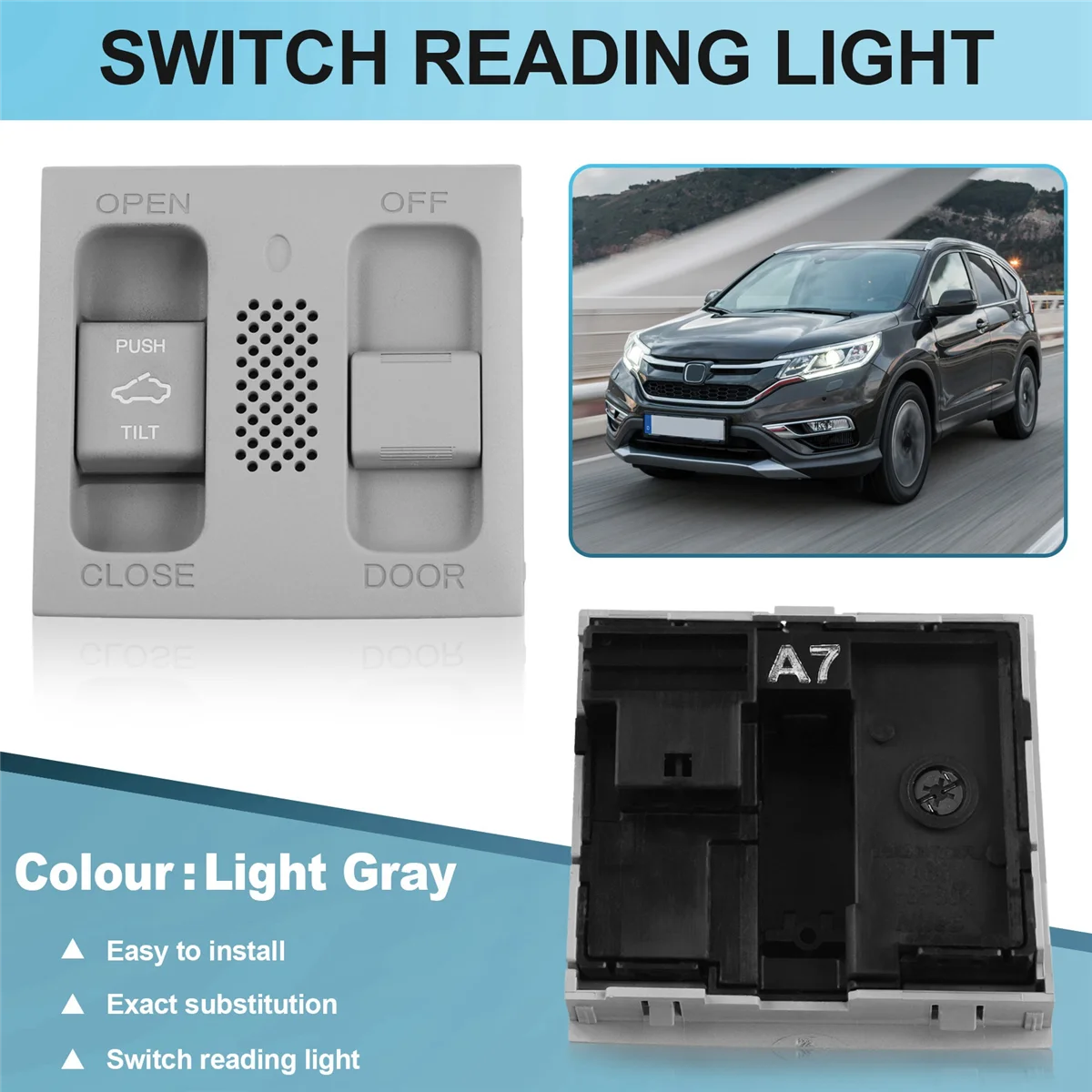 Sunroof Switch Reading Light Button Ceiling Light Switch for Honda CRV Civic Spirior Crosstour 8TH Accord&mdash;L49A