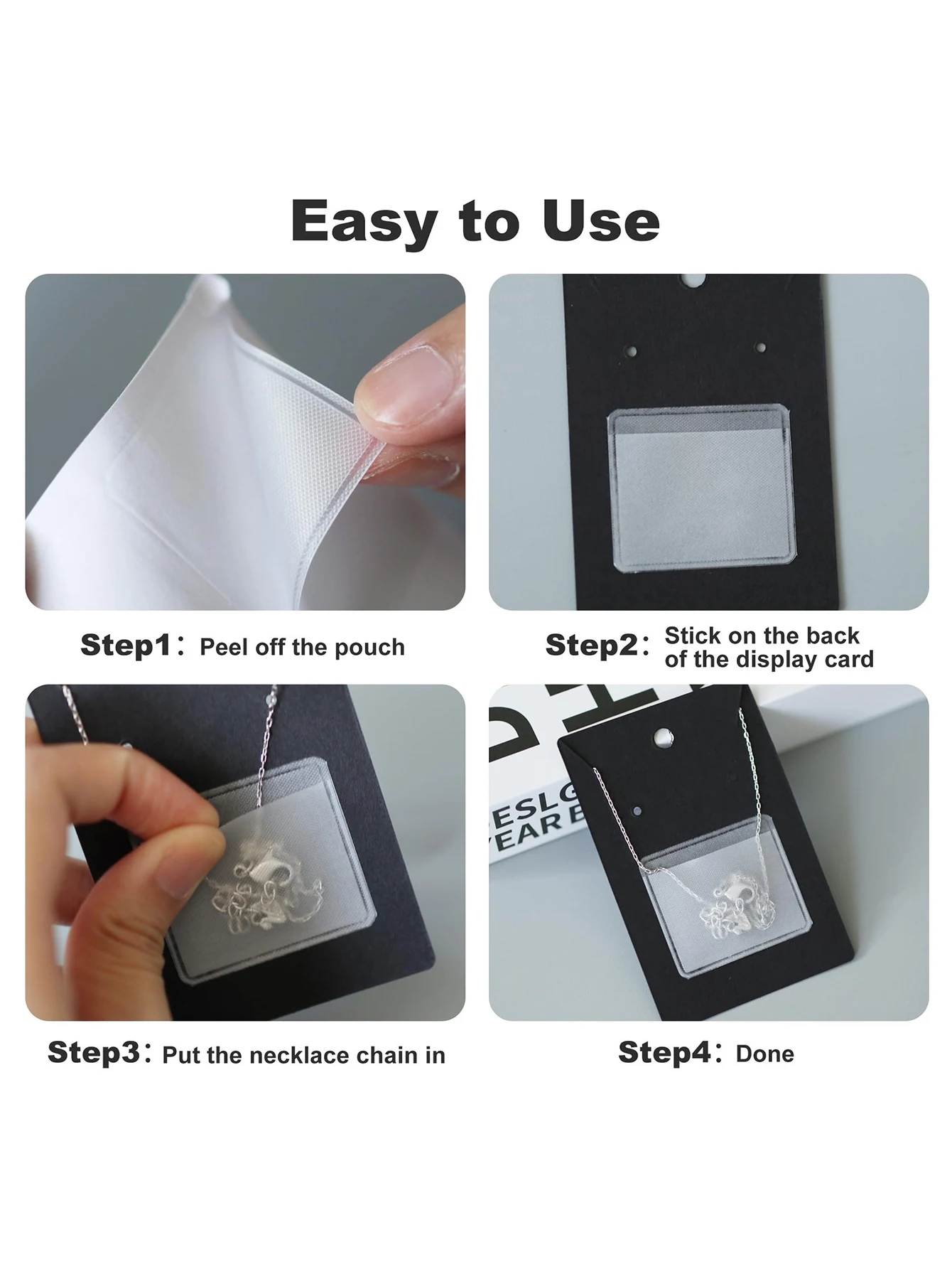 Self-Adhesive PVC Jewelry Display Pouches - Wholesale Gift Storage Bags