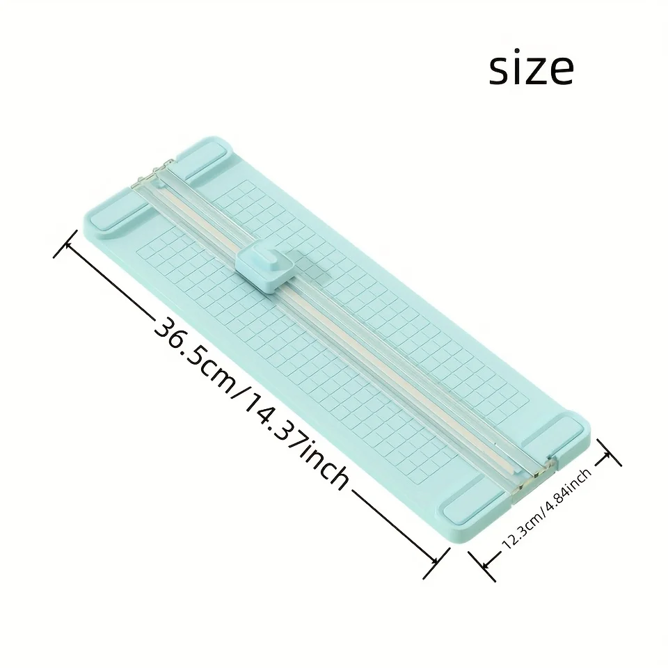 1pc Manual 4-in-1 Bidirectional Paper Cutter with 4 Blades - Portable Office School Home Use, Precision Cutting Tool 3