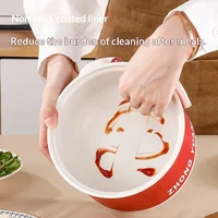 Marmite électrique Portable 1,5 l, multifonction, contrôle automatique de la température, chauffage rapide pour nouilles instantanées, soupe de riz pour étudiants 4