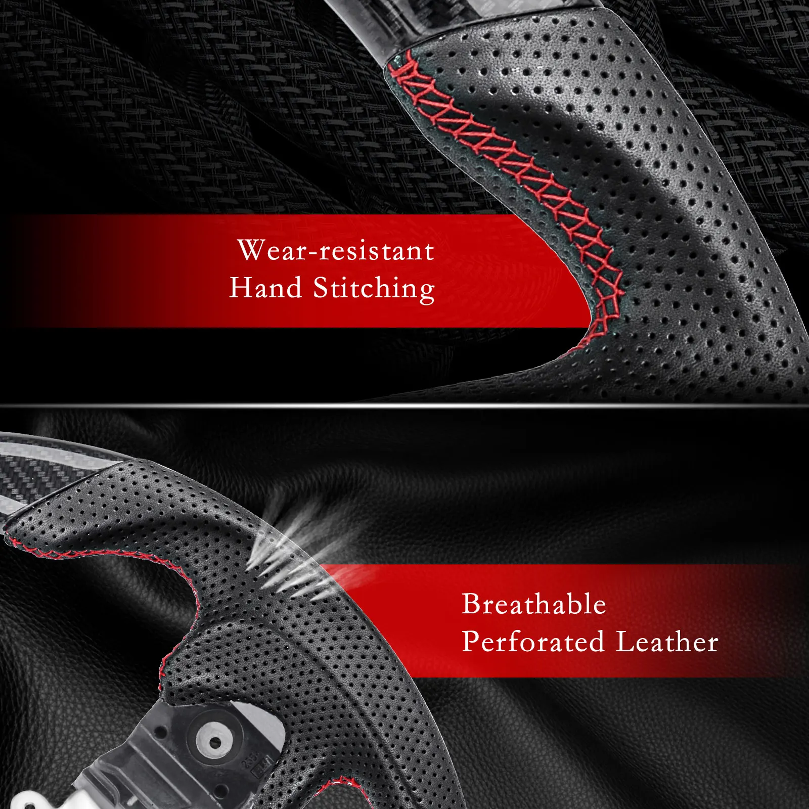 스바루 WRX 2008 2009 2010 2011 2012 2013 2014 탄소 섬유 룩 스티어링 휠 Nappa Preforated Leather Racing Wheel