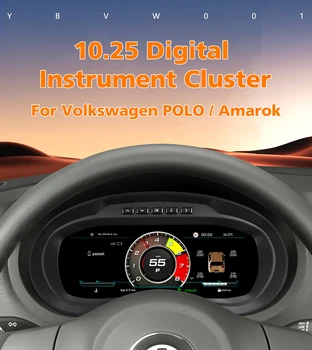 Panel de Instrumentos Digital para Automóvil de 10.25 Pulgadas para Volkswagen Vw POLO 6R MK5 2009-2017 Amarok 2010-2016, Panel de Control LCD, Cabina Virtual 1