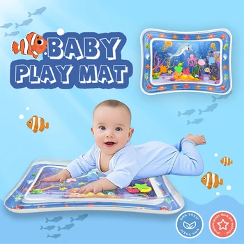 Tappetino acquatico gonfiabile Yeeeasy per il tummy time, per neonati e bambini da 3 a 24 mesi, favorisce lo sviluppo