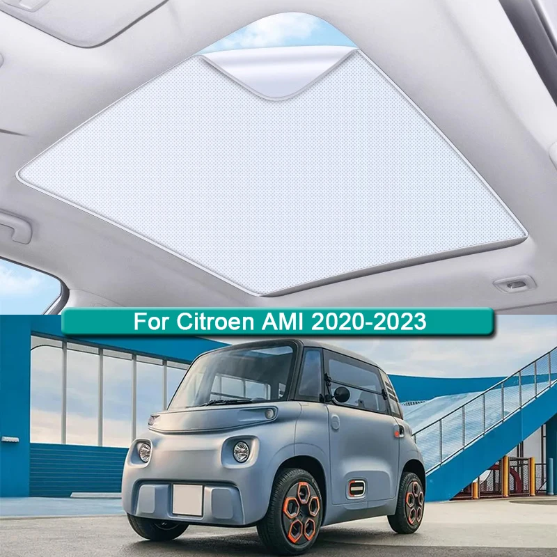 Parasole Per Tetto Per Citroen Ami 2020-2023 Auto Adsorbimento Elettrostatico Tetto Apribile Parasole Lucernario Ombreggiatura Cieca Accessorio Adesiv