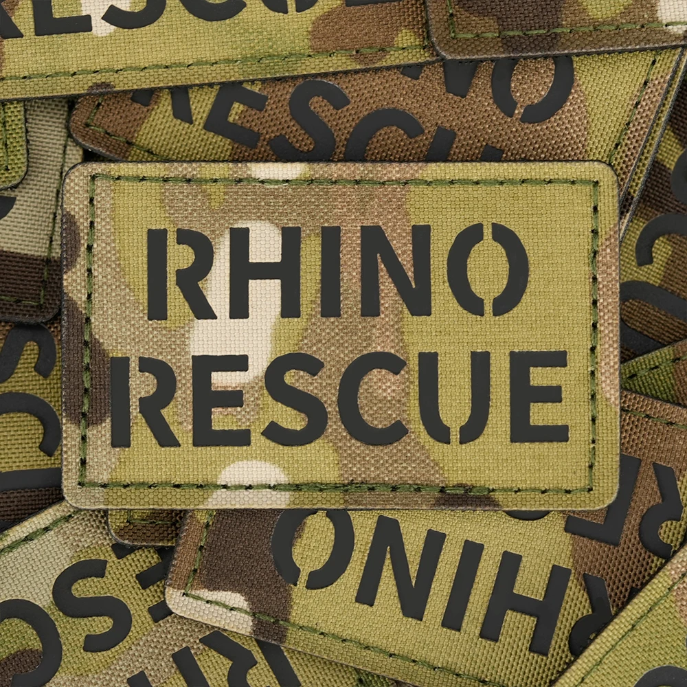 Rhino Rescue Morale Patch Medic Rubber Medical Paramedic Tactical Morale Badge Patches Hook Fasteners Backing