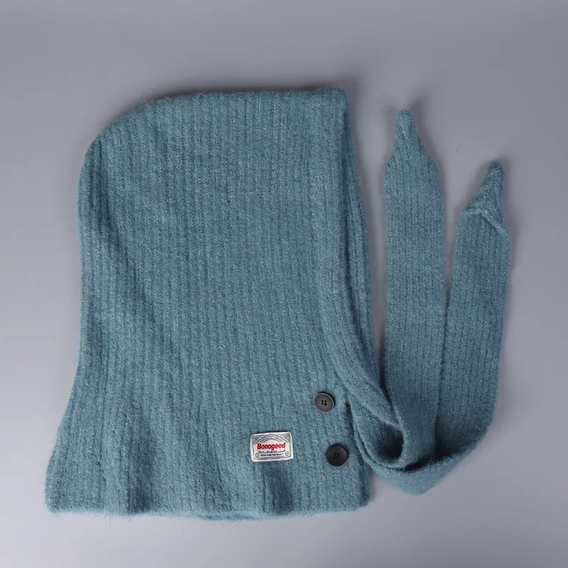 Winter-Sturmhaube für Männer und Frauen, gestrickte Kapuzenkappen, Unisex, warm, für den Außenbereich, Schal, Hüte, einteilig, Halskragen, Schals, Mützen, Mütze – Detail 10