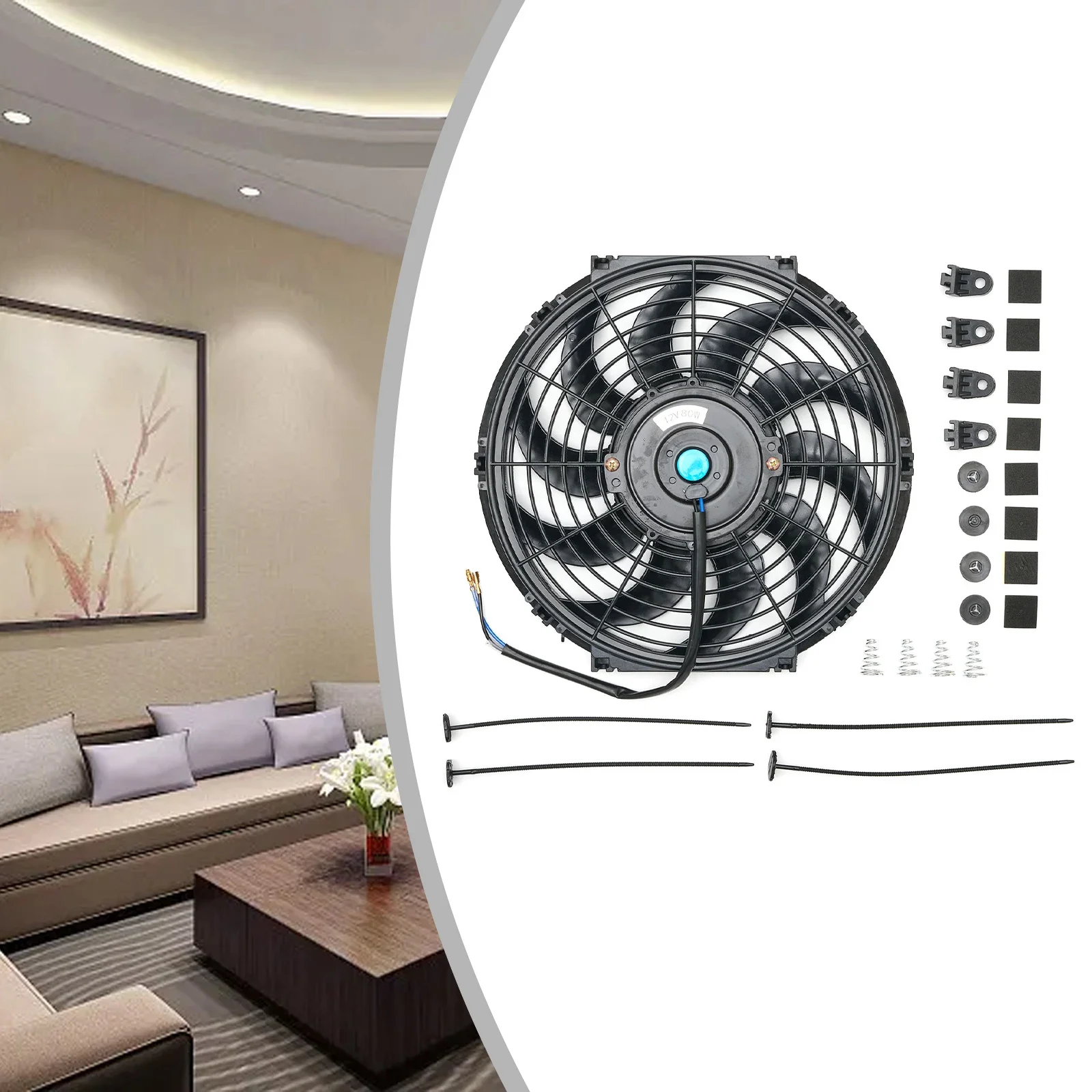 Electric Radiator Cooling Fan 12V 80W Push/Pull Electric Radiator ...