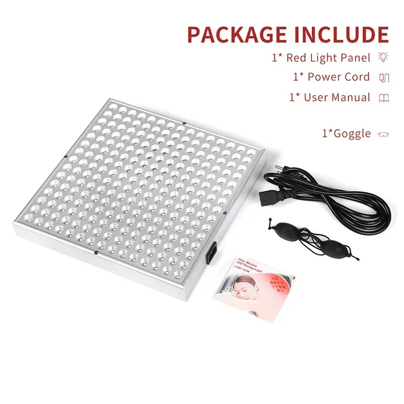 NEW 45W Red LED Light Therapy Panel, Deep Red 660nm and Near Infrared 850nm LED Light Therapy Combo 225 Beads Lamp Panel