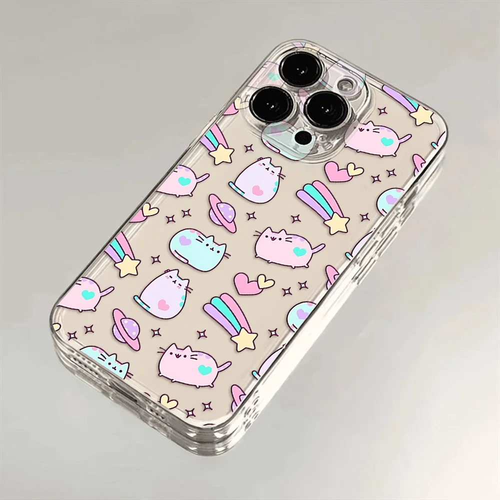Transparent Cat Design Phone Case - Pusheen Edition