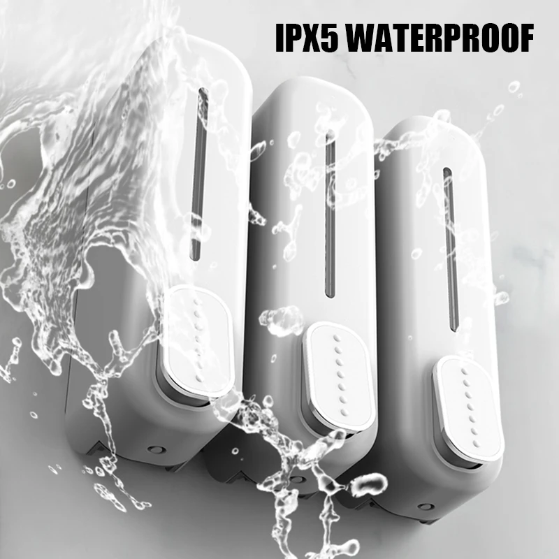 Single/Double/Triple 1050ml Soap Dispenser Wall Shower Bath Shampoo Gel Dispenser Bathroom Accessories Liquid Soap Container Soap Dispenser Shampoo Dispenser