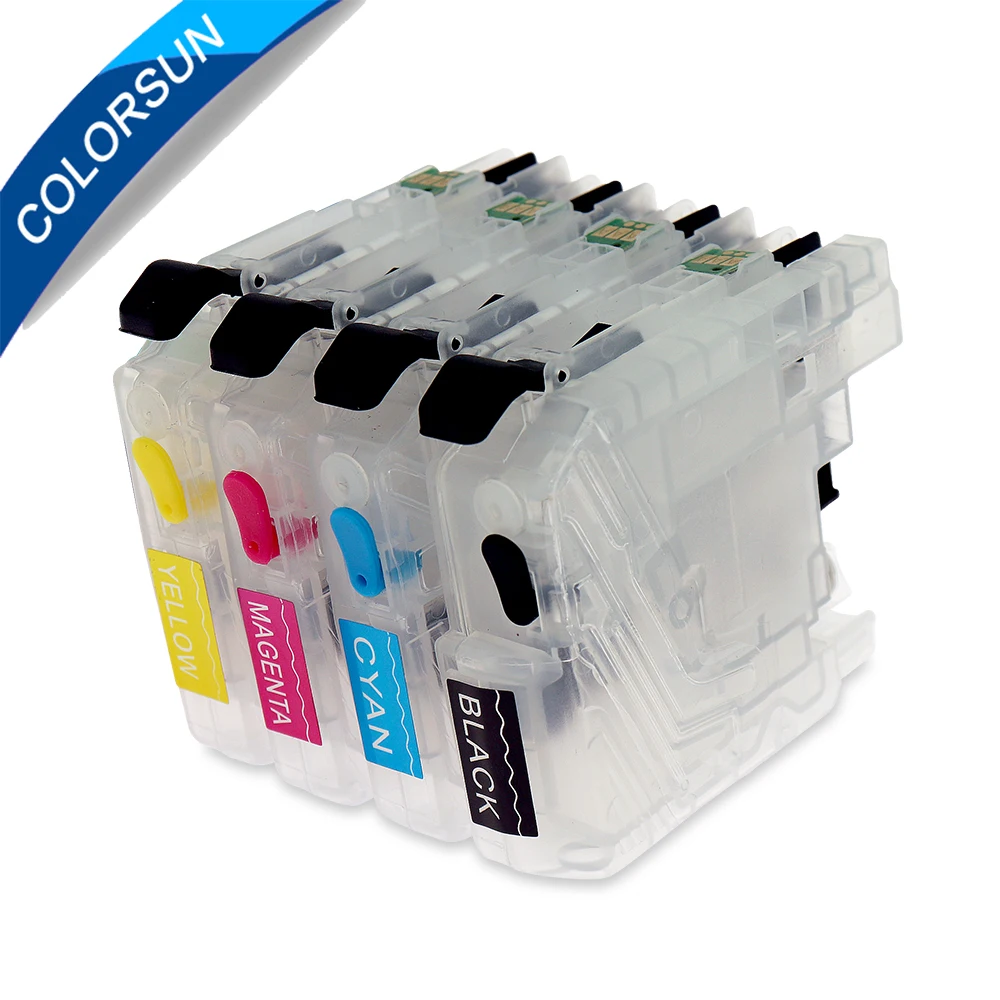 Cartucho de tinta recargable para impresora Brother LC221, LC223, DCP  J562DW/MFC J480DW/MFC J680DW con chips de arco, Brother MFC  J880DW|cartridge for printer|brother cartridgeprinter cartridges -  AliExpress