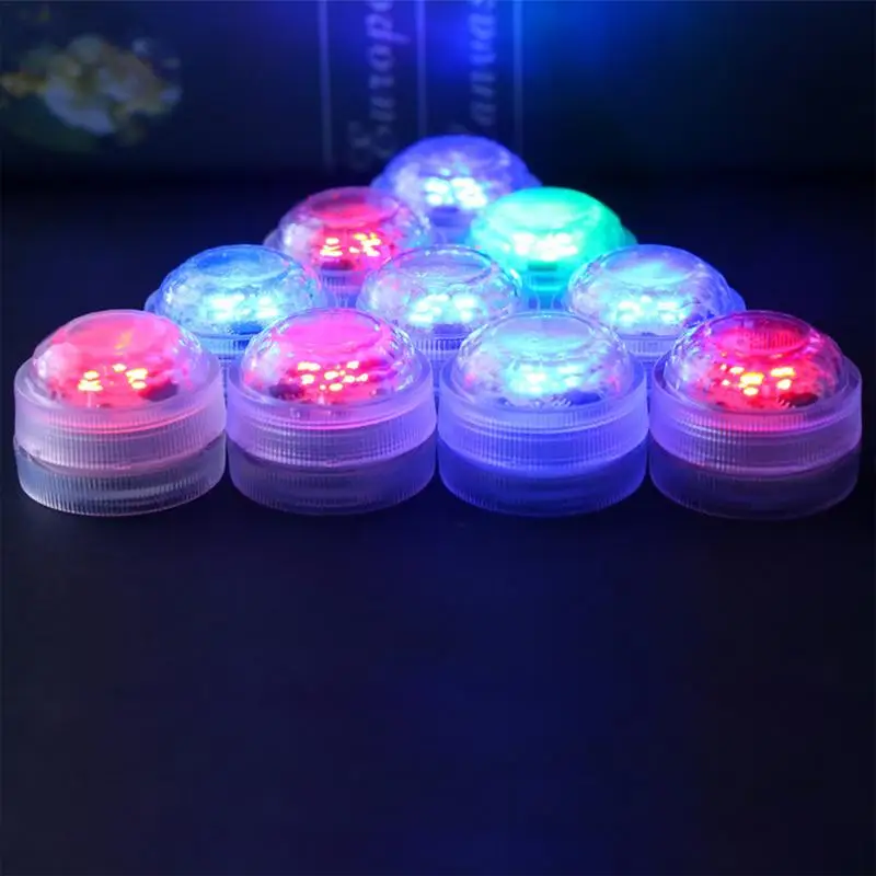 Submersible Tea Lights Waterproof Tea Light Fish Bowl Small Lamps With Remote Control Battery Powered Color Changing Hot Tub