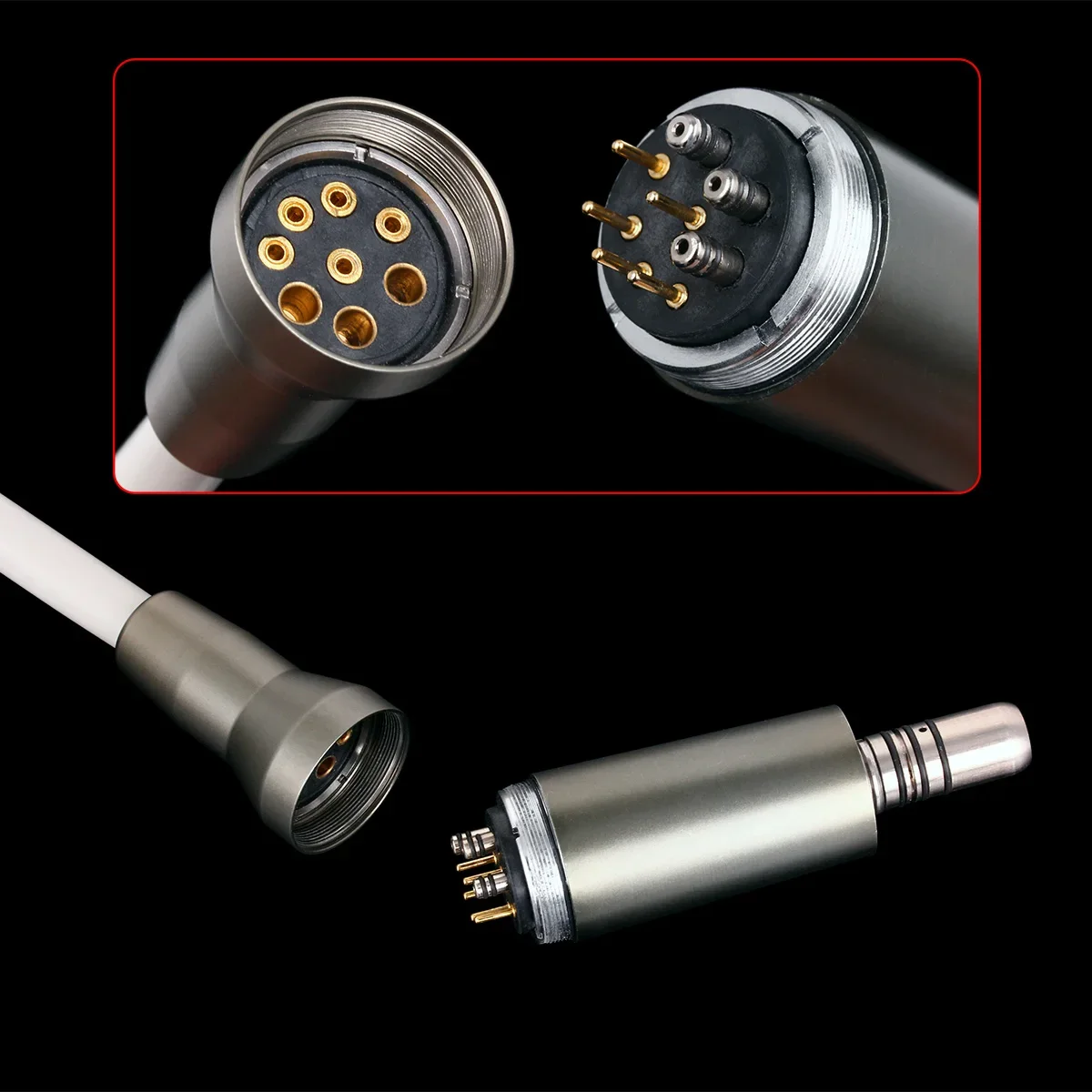 Zahnärztliches Bürstenloses Mikromotor-Handstück | Hochdrehmoment-Elektromotor für klinische Zahnheilkunde | Kompatibel mit 1:5 Red Ring Contra