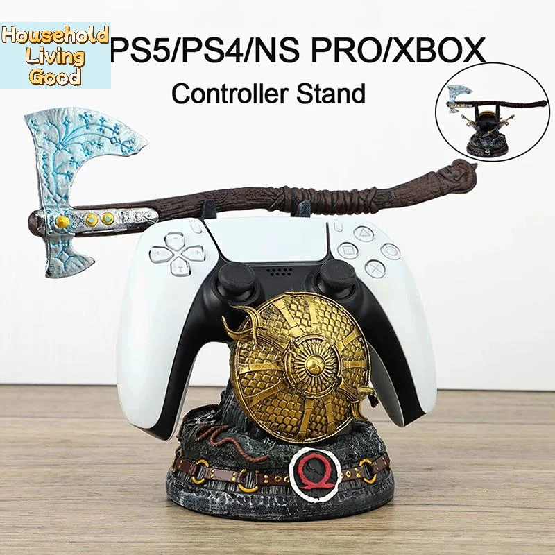 【PS5/Xbox/PS4 컨트롤러용 새로운 God Of War 게임 크리에이티브 스탠드 독특한 게임패드 스탠드 데스크탑 장식 게임 액세서리】