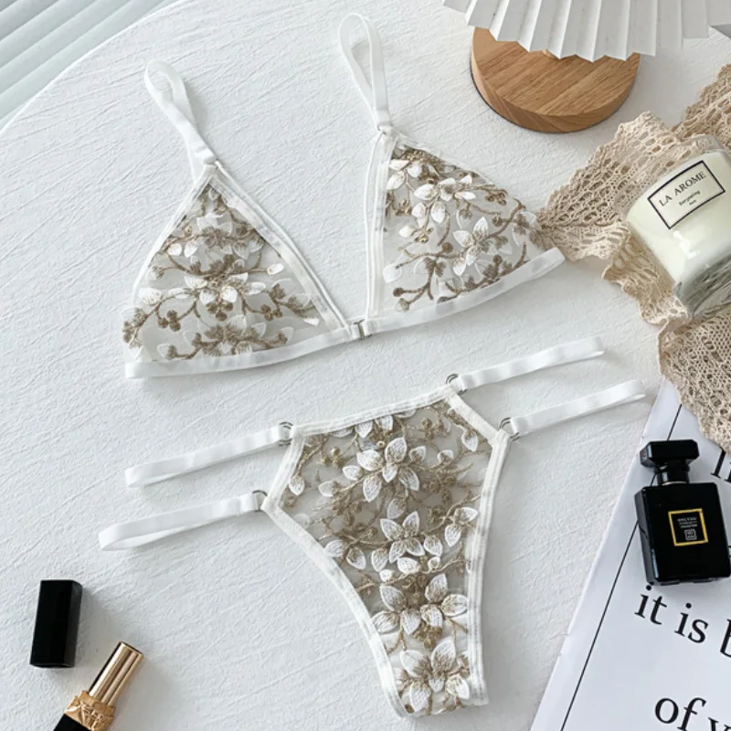 Women Lingerie Set Women Underwear Set Sexy Bra Set Women Lace Bra Sets Seamless Underwear Backless Vest Sexy Bralette Lingerie Ultrathin Bra & Brief Sets Female