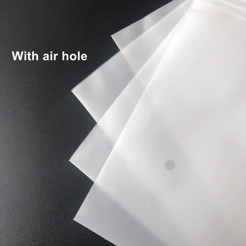 Clear Matte Zip lock Plastic Packing Bags for Clothes Underwear Storage  Reusable