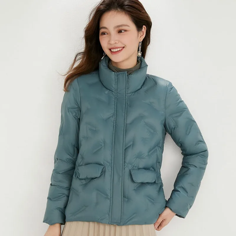2023 New Women Down Jacket Winter Coat Female Short-Length Frivolous Parkas Fashion Warm Outwear Slim Commuting Overcoat
