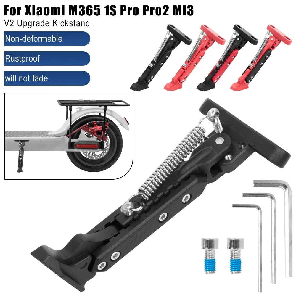Description Picture 2 of itemAdjustable Aluminum Kickstand E-Scooter Side Parking Foot Support Replacement Parts For Iconic Brand Mi3 M365 1S Pro Pro2 Kickscooter