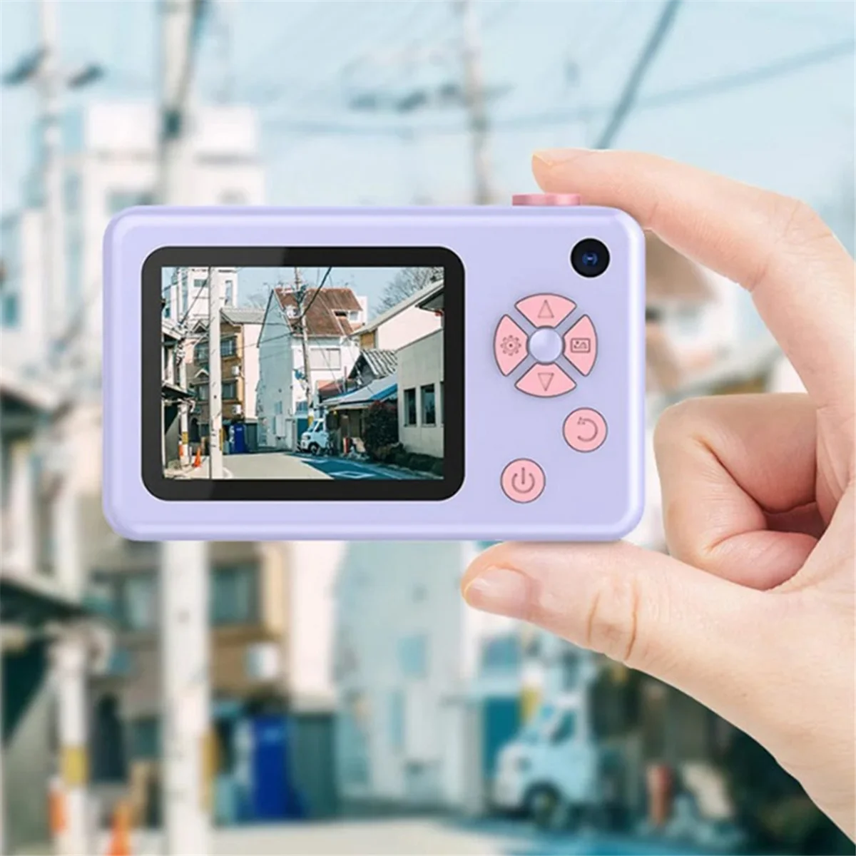 학생 디지털 카메라 HD 디지털 8K 휴대용 미니 비디오 카메라 전면 및 후면 카메라 어린이를위한 장난감 선물-그린 재스민