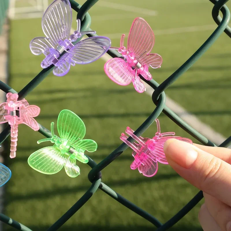 100/10pcs Butterfly Dragonfly Orchid Clamp Garden Plant Clips Plant Vine Climbing Fixed Support Plastic Clip Bonsai Garden Decor