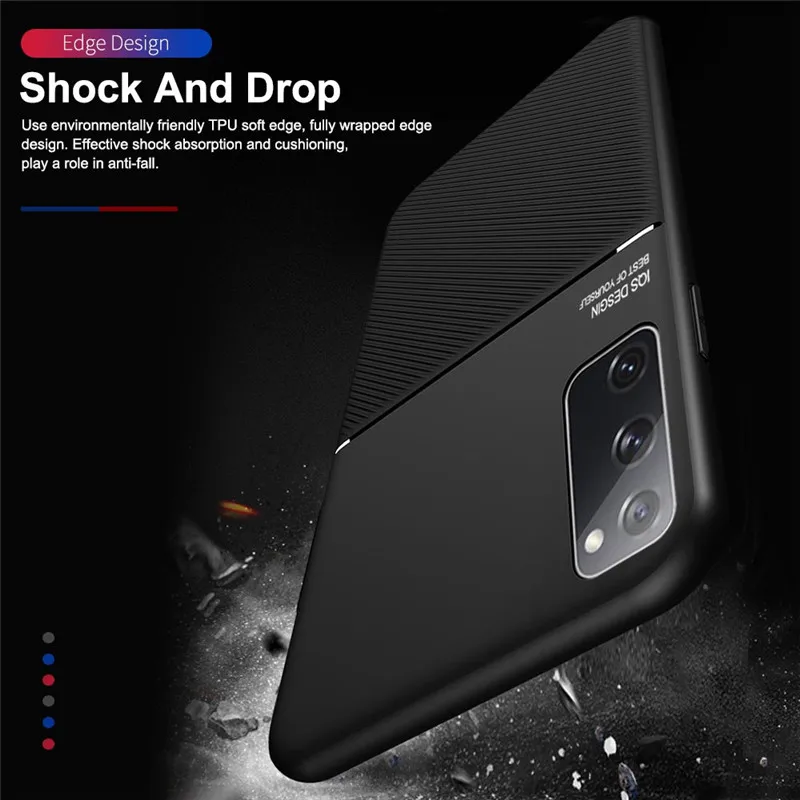 Magnetic Leather Texture Car Phone Case - Premium Back Cover with Magnet Functionality