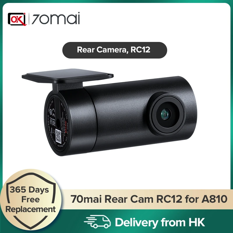 70mai A810 4K HDR Dash Cam + RC12 HDR Rear + 4G Hardwire Kit – Car