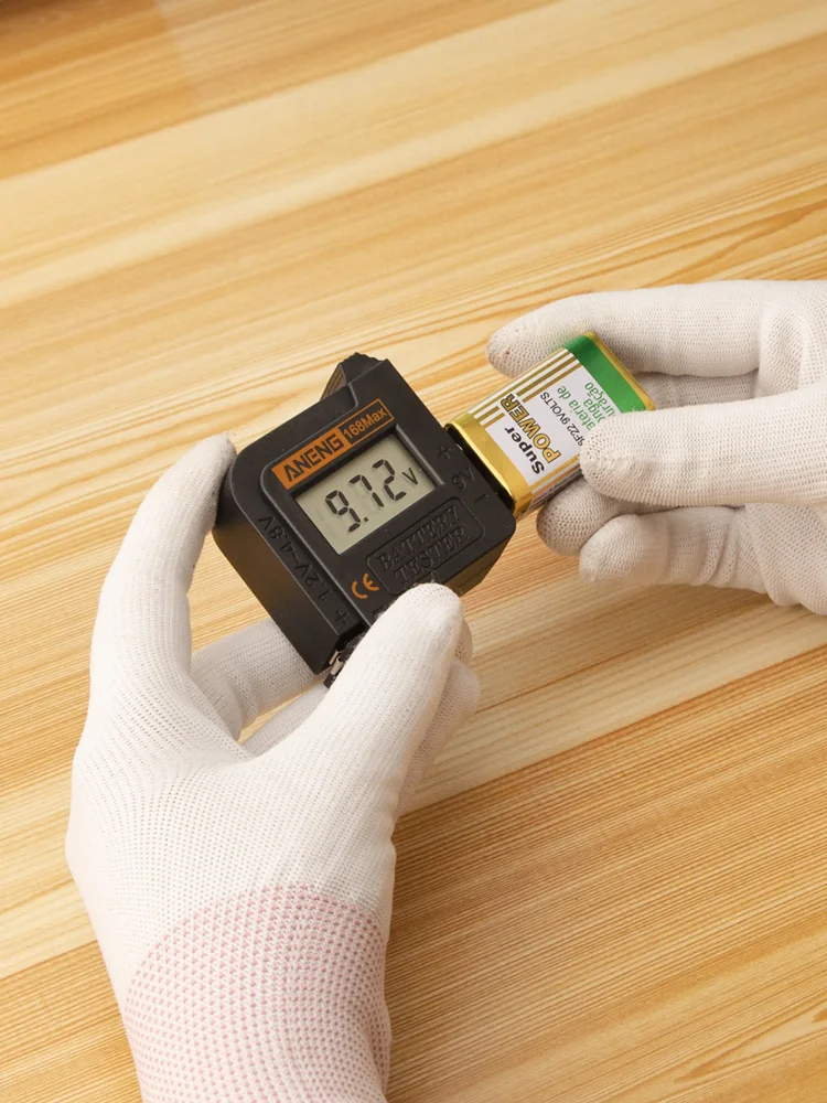 AN-168 Portable Digital Battery Tester Lithium Battery Power Capacity Test Voltage Analyz Display Check AAA AA Button Cell Test