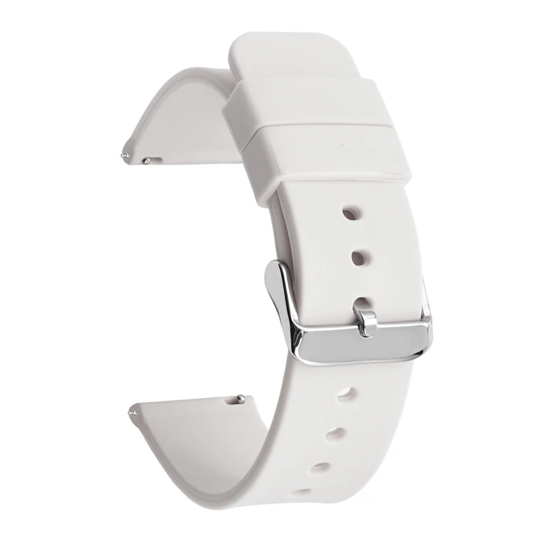 Universal Quick Release Waterproof Silicone Watch Band - Soft Rubber Replacement Bracelet (Various Sizes)