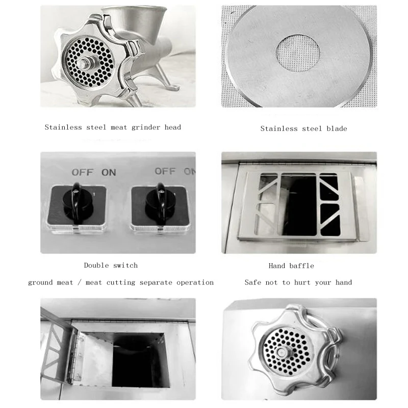 Commercial Stainless Steel Vegetable Beef Shredder, Domestic Minced Meat Sausage 3