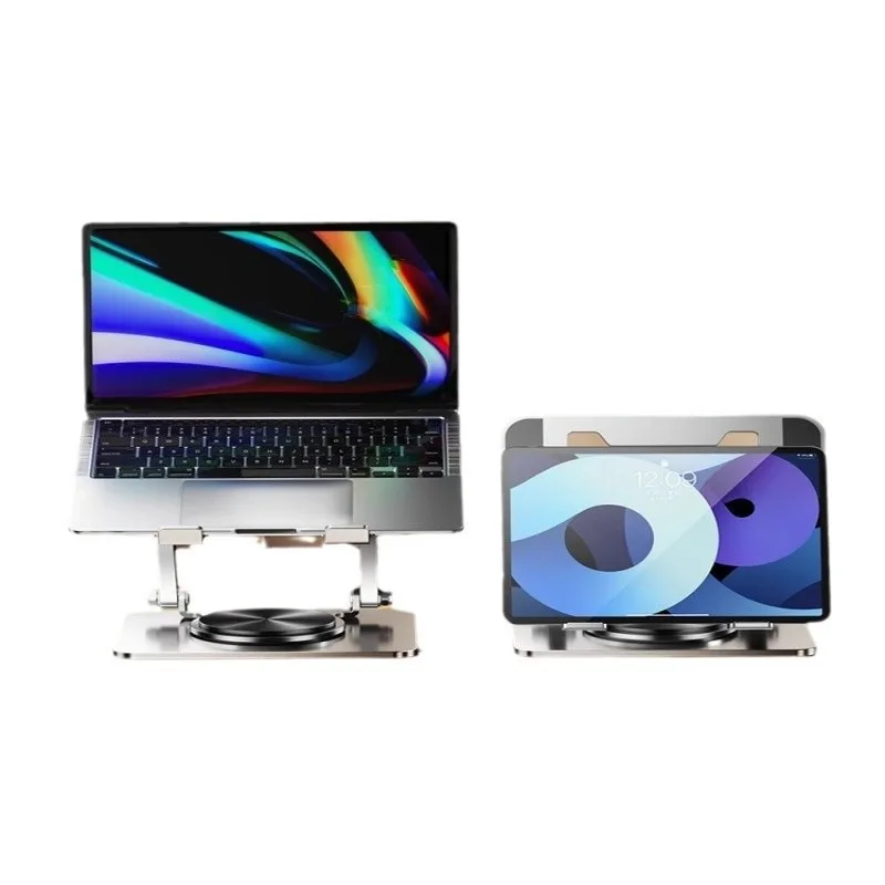 노트북 스탠드 360 °   회전식 접이식 휴대용 높이 조절 가능 방열 알루미늄 합금 태블릿 거치대