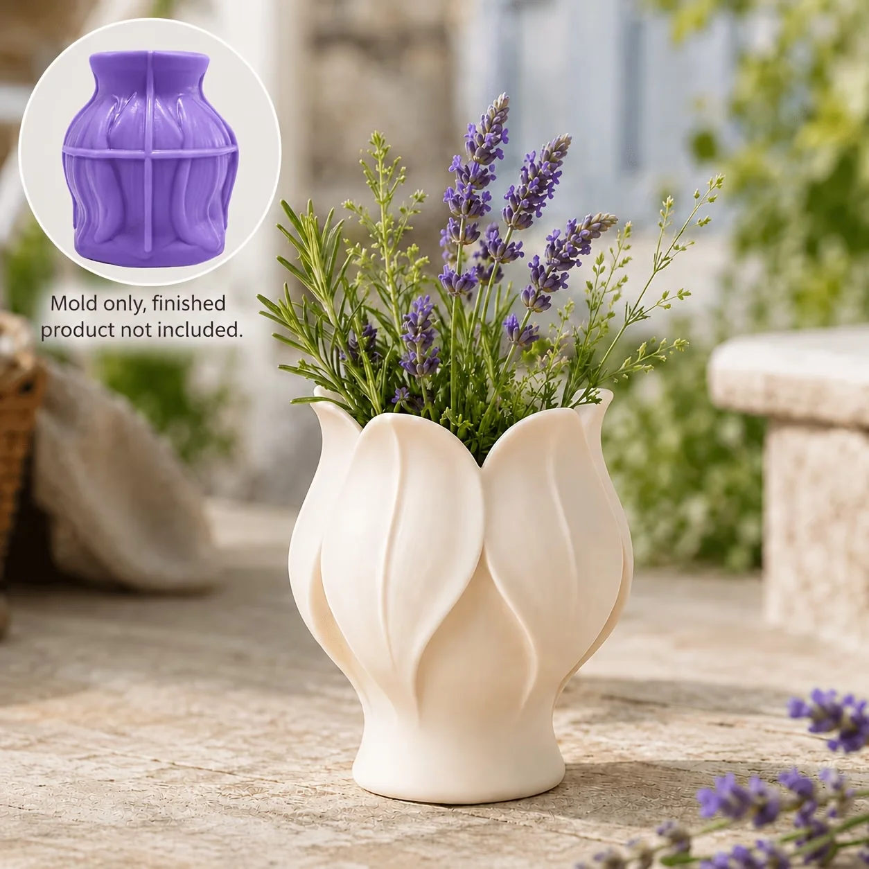 Exquisitely Textured Tulip Petal Silicone Mold - Handmade DIY Flower Pot and Decorative Ornament